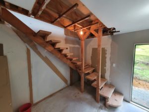 step by step all the way to the top damcrafted building macrocarpa stairs from scratch