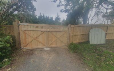 Wooden fence and gate