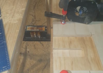 routing floor beams for visual quality finishing