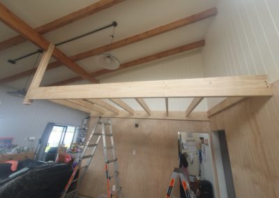 Beams and joists installed