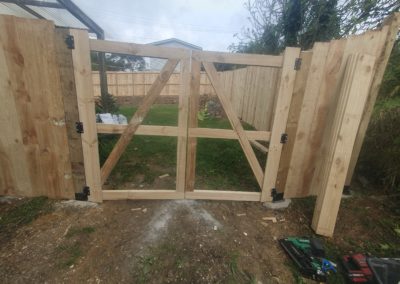 Fences and gates with pressure treated pine