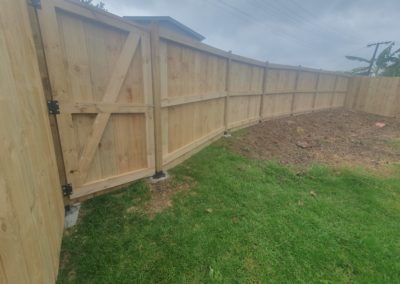 Fences and gates with pressure treated pine