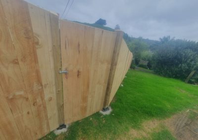 Fences and gates with pressure treated pine