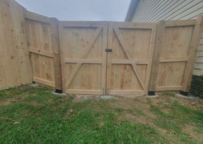 Fences and gates with pressure treated pine