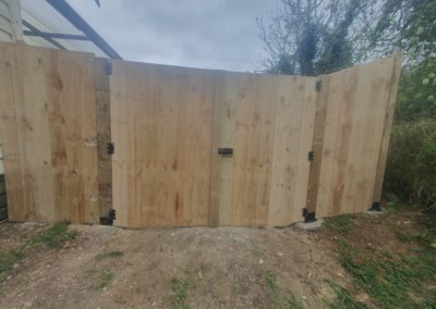 Fences and gates with pressure treated pine